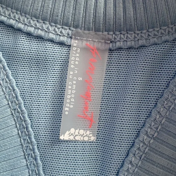 Free People Game Time Cami. Teal grey. Size small. New with Tags - Picture 5 of 9